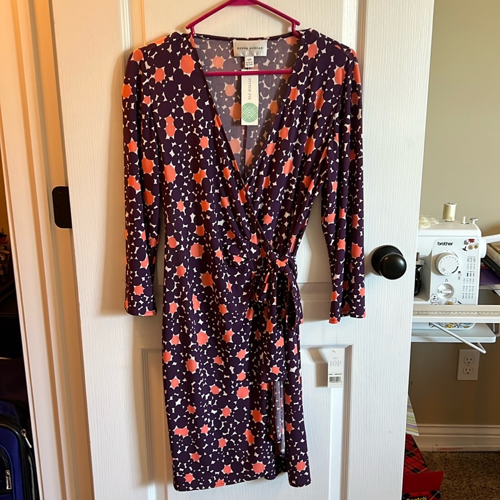 Purple and Pink Wrap dress.